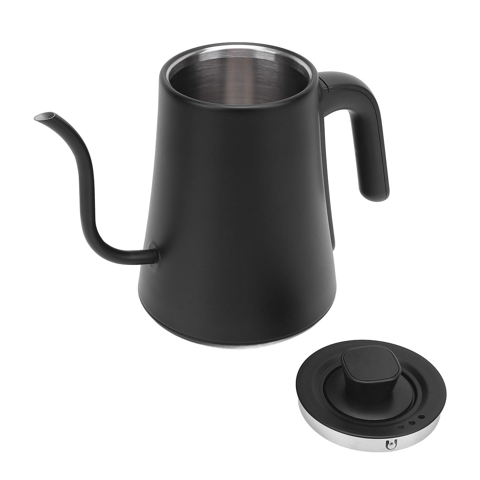 NFTIGB Pour Over Kettle 1200W 1000ml 5 Temp Levels Gooseneck Electric Water Kettle EU Plug 220V Fast Heating Boiler for Tea Coffee Drip Pot Precision Spout Auto Shut-Off Black