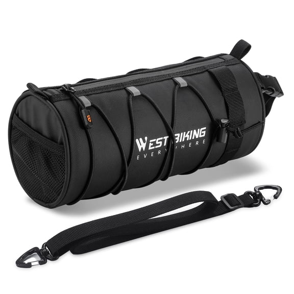 NFTIGB Practical Bicycle Bag Multifunctional Large Capacity Bike Front Storage 9.4 inches / 24 cm Wear-Resistant Riding Bag Black