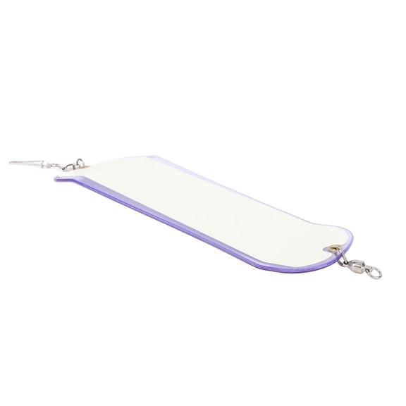 NFTIGB Premium 11.8 inches / 30 cm Fishing Flasher ABS Underwater Double Sided Luminous Swivel Diving Board Trolling Flasher for Sea Fishing Accessories, Purple
