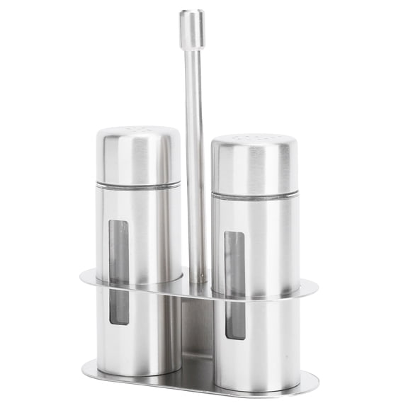 NFTIGB Premium 304 Stainless Steel Condiment Seasoning Container Pots Set with Rack for Kitchen & Dining Countertop Organizers, Medium Size (6.3 inches / 16 cm)