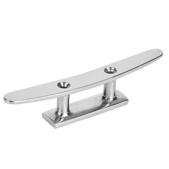 NFTIGB Premium 6 Inches Stainless Steel Base Cleat Mirror Polished Marine Rope Cleat Heavy Duty Mooring Cleat Boat Dock Accessory for Yacht Kayak Canoe Pontoon / 15 x 3.2 cm
