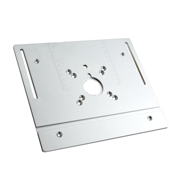 NFTIGB Premium Aluminum Alloy Router Table Insert Plate Woodworking Flip Board Trimming Engraving Machine Bench Back Plate with 2 Insert Rings, 9.4 x 7.9 Inches / 24.0 x 20.0 cm