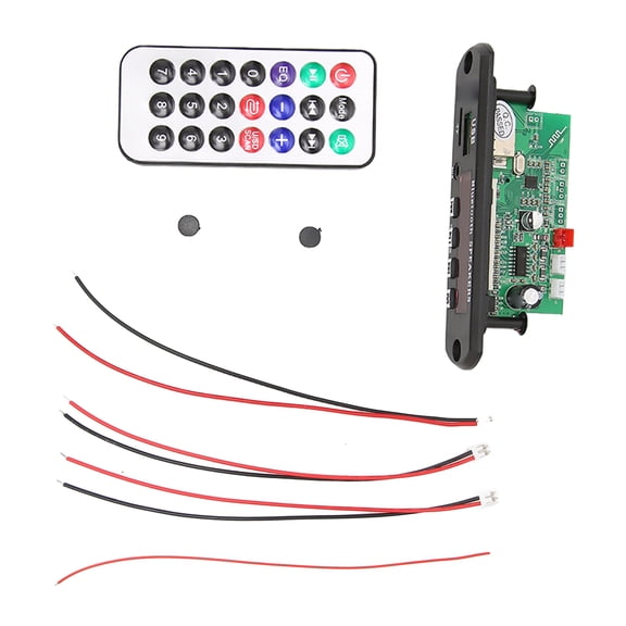 NFTIGB Premium Bluetooth Decoding Board Multifunctional Car MP3 Decoder Board Module for Cars with LCD Display and Remote Control, Built-in CR2025 Battery, 160mAh Capacity[cite: 1]