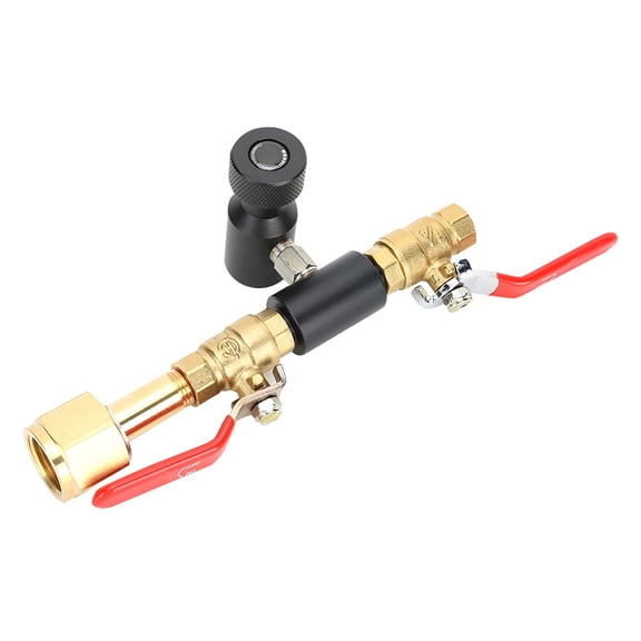 NFTIGB Premium CO2 Cylinder Filling Adapter Double Valve CGA320 for SodaStream Soda Makers 6.7 inches / 17 cm Dual Valve System