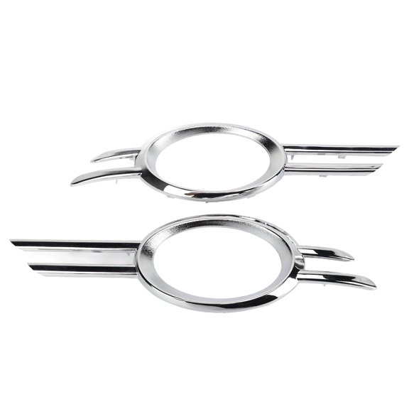NFTIGB Premium Front Fog Lamp Bumper Grille Trim Gloss Chrome Bezel Covers Left Right Pair Replacement for W211 E320 E350 E550 E63 AMG 2007-2009 (36.00 x 10.00 x 4.00 Inches / 91.4 x 25.4 x 10.2 cm)