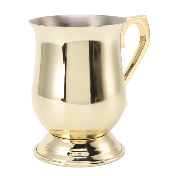 NFTIGB Premium Gold Plated Stainless Steel Moscow Mule Mug Rustproof Multifunctional Cocktail Drinkware for Beer Iced Tea and Iced Coffee Perfect Bar Tool (4.3 in / 10.9 cm)