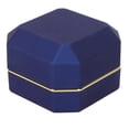 thumbnail image 1 of NFTIGB Premium LED Light Ring Box Jewelry Display Gift Box for Engagement Wedding Proposal Anniversary Blue Color Includes Built-In Battery Elegant Flocking Velvet Interior, 1 of 9