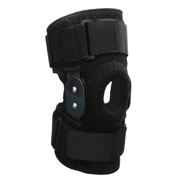 NFTIGB Premium Protective Knee Pad Foldable Aluminum Plate Support Non-Slip Silicone Band Adjustable Compression Patella Strap Breathable Joint Brace Guard Wrap for Running Basketball Riding Black