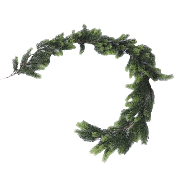 NFTIGB Premium Realistic Vine Green 74.8 Inches (190 cm) Plastic Bendable Hanging Pine Needles Faux Greenery Garland for Christmas Holiday Party Wedding and Everyday Indoor Home Decoration