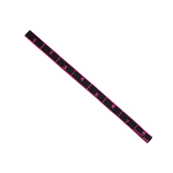NFTIGB Premium Resistance Band Yoga Latin Dance Pull Strap Belt Elastic Exercise Stretching Band with 8 Numbered Loops Rose Red 35.4 inches / 90 cm