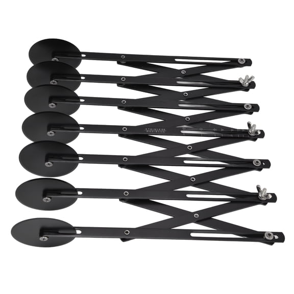 NFTIGB Premium Stainless Steel Expandable Pizza Cutter Multi Wheel Pastry Roller 7-Wheel Dough Knife, Kitchen Essential Tool for Sliced Pastries, Brownies, and Pasta, 11.4 inches / 29.0 cm