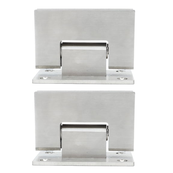 NFTIGB Premium Stainless Steel Glass Shower Door Hinges Heavy Duty 90 Degree Frameless Glass Gate Clamp Brackets 2 Pack (3.5x2.0x2.2 inches / 90x50x55 mm)