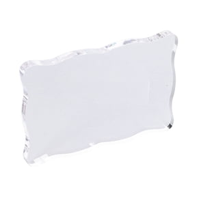 NFTIGB Premium Transparent Acrylic Stamp Block with Curved Edges for DIY Crafts Scrapbooking Card Making, Clear Stamp Handle Block 10x15 cm / 3.9x5.9 inches for Precise Stamping