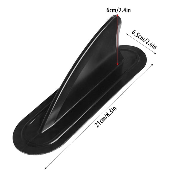 NFTIGB Premium Universal Surfboard Fin Detachable PVC Paddle Board Fin Center Tail Tracking Fin for Kayak Canoe Rowing Boat, 8.3 inches / 21 cm Black