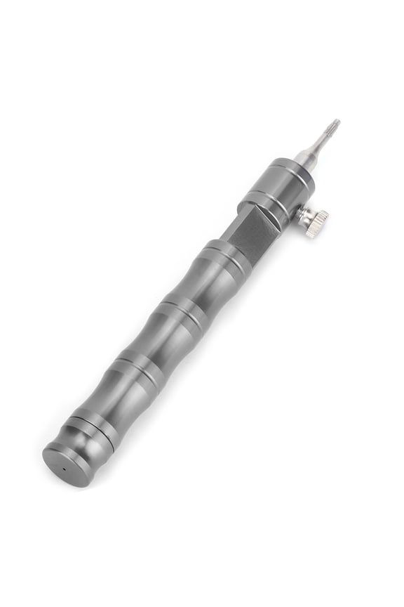 Premium Watch Crown Tube Insert Remover & Watch Repairing Tool Kit for Professional Watchmakers, Includes 3 Replacement Heads, Durable Metal Construction, Gray Black, 4.8 inches / 12.2 cm