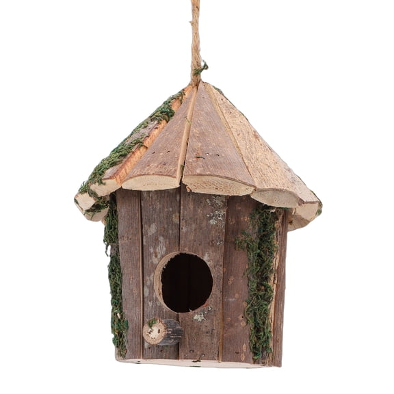 NFTIGB Premium Wooden Bird House Decorative Hanging Garden Birdhouse with Predator Guard for Outdoor Courtyard Backyard Observation Nesting Box for Hummingbirds Wild Birds, 18 inches / 45.7 cm