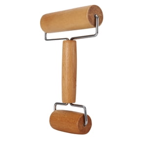 NFTIGB Premium Wooden Rolling Pin Pastry and Pizza Baker Roller Double Head Nonstick Baking Tool for Kitchen Dough Pie Cookie Fondant Tortilla Dumpling Uniform Thickness