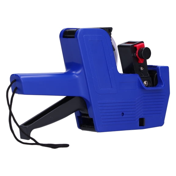 NFTIGB Price Tag Gun Coding Machine 8 Digits with 10pcs White Red Lines Sticker Labels Blue Ink Manual Commercial Retail Store Pricing Labeler Tool Accessories For Business Office Organization