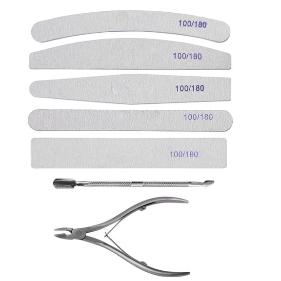 NFTIGB Professional 8-Piece Nail Art Manicure Pedicure Tool Set, Nail Sanding Sponge Files Buffer Polisher Kit (7.87 inches / 20 cm)