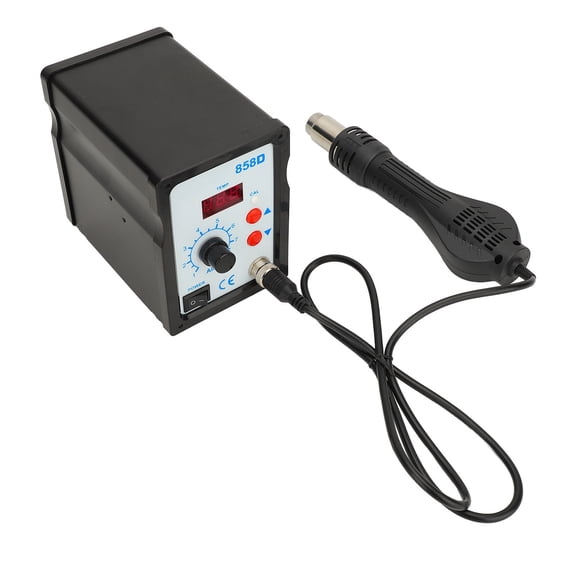 NFTIGB Professional 858D Hot Air Soldering Iron Station Kit with LED Display, Heavy-Duty 700W Rework Station and Heat Gun for Phone Repair and Desoldering (10.6 x 6.7 x 5.9 inches / 27 x 17 x 15 cm)