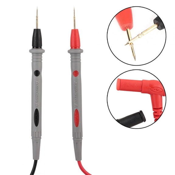 NFTIGB Professional Digital Multimeter Crocodile Clip Test Probe Pens with Gold-Plated Needle Tips, 1000V 20A Heavy Duty Multimeter Test Lead Cable, 35.4 inches / 90 cm Length