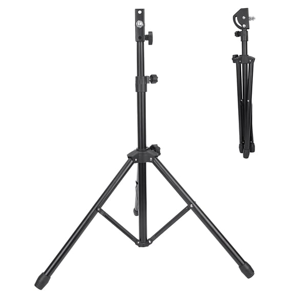 NFTIGB Professional Dumb Drum Stand Rack, Metal Tripod Bracket with Adjustable Shelf Support, Anti-Rust Percussion Accessory, 18.9 inches / 48 cm Height, Black