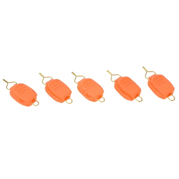 NFTIGB Professional Fishing Line Stopper 5PCS Baitcasting Reel Fishing Line Clip Holder Buckle Keeper Fishing Tackle Accessories Double Unit 5 inches / 12.7 cm Essential Gear Orange