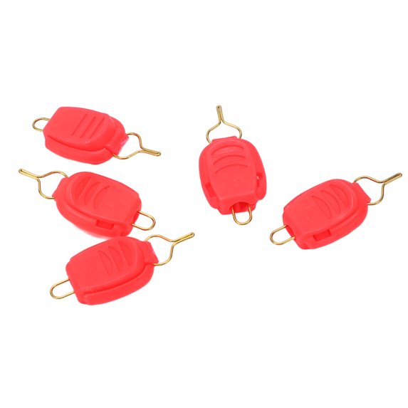 NFTIGB Professional Fishing Line Stopper 5PCS Baitcasting Reel Fishing Line Clip Holder Buckle Keeper Fishing Tackle Accessories Double Unit 5 inches / 12.7 cm Essential Gear Red