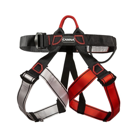 NFTIGB Professional Half Body Climbing Safety Harness Premium Rappelling Waist Protection Belt Black Red Gray