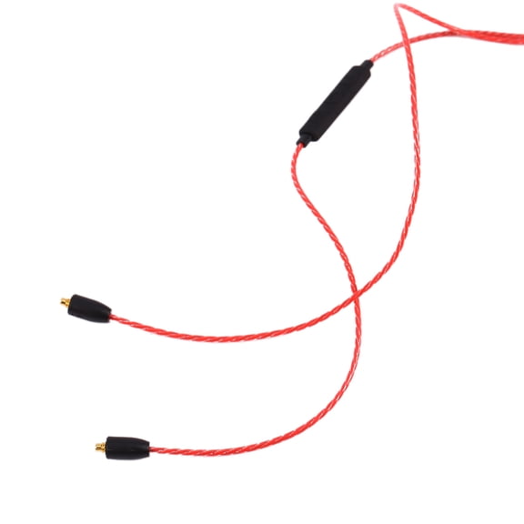 NFTIGB Professional Replacement Upgrade Audio Cable 3.5mm Jack In-line Remote Media Controls MMCX Connector SE215 SE425 SE535 Premium Earphones DIY Cord 1.25m / 49.2 inches Tangle-Free Red Design