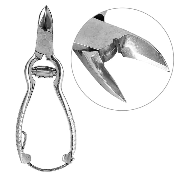 NFTIGB Professional Stainless Steel Toe Finger Cuticle Nipper Manicure Clipper Pedicure Tool for Dead Skin Thick Nails Precision Trimmer Silver