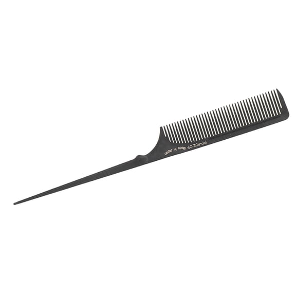 NFTIGB Professional Tail Comb Heat Resistant Hairdressing Salon Styling Comb for All Hair Types Black PP-802 Rat Tail Comb for Sectioning and Teasing Hair (8.66 inches / 22 cm)