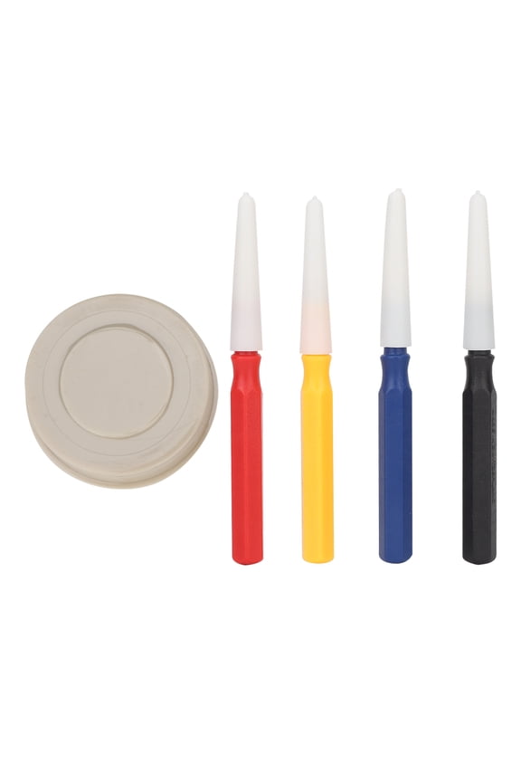 Professional Watch Repair Tool Kit, 4Pcs Precision Oil Pin Pen Dip Organizers & 1Pc Watch Oiler Dish Set, Essential Maintenance Accessory for Watchmakers, Multi-Color (5 Pieces Total)