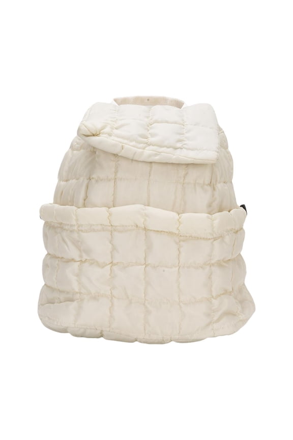 Puffer Backpack Large Capacity Multifunctional Quilted Backpack Puffy Bag for Trolley Storage Daily Use Travel, Beige
