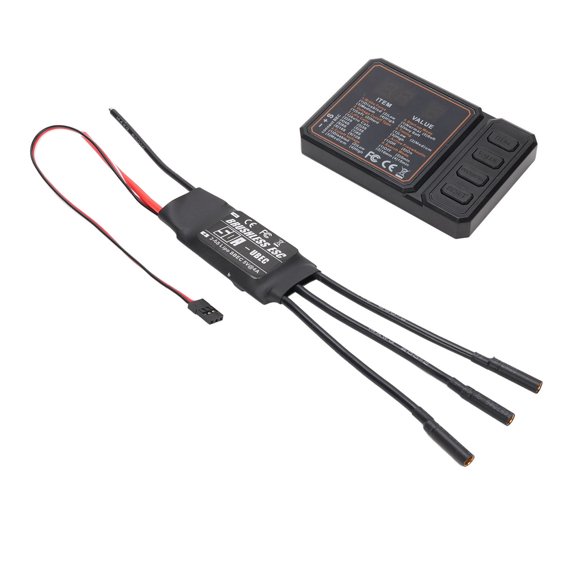 NFTIGB RC Airplane Brushless ESC 50A Electric Speed Controller with Programming Card, 3-6S LiPo Input, 5V 4A BEC Output, High Performance ABS Motor Component (5.12 inches / 13 cm)