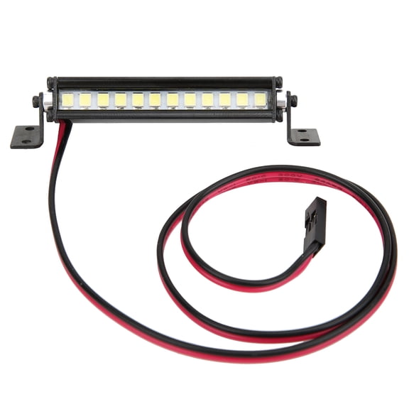 NFTIGB RC Car Accessory Mini 12 LED Light Bar Roof Lamp Fit for TRX-4 Scx10 1/10 4WD Crawler Black (2.8 inches / 7.2 cm) High-Performance Night Driving Off-Road Truck Upgrade Replacement Part