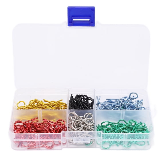 NFTIGB RC Car Metal Clip Universal Colourful Curved Design R Shape Pins for 1:10 1:12 RC Model Car (5.12 inches / 13 cm)