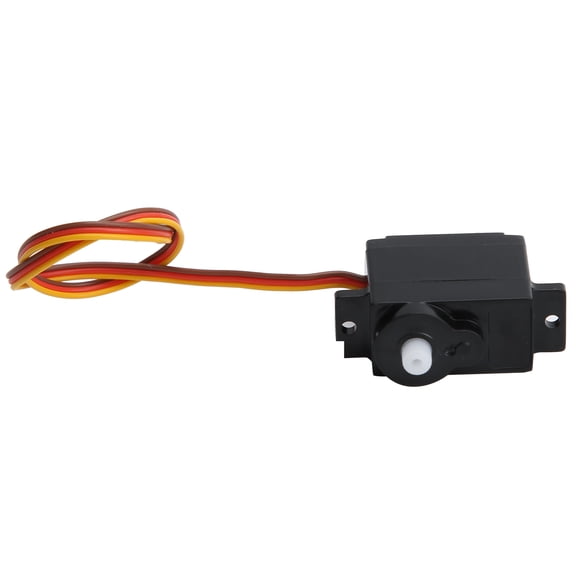 NFTIGB RC Fixed-Wing Plane Servo Replacement with Arm and Base Accessory for WLtoys XK X450, 1.2x0.9x0.4 inches / 30x23x11 mm, Black Plastic Construction, Lightweight at 0.5 oz / 13 g