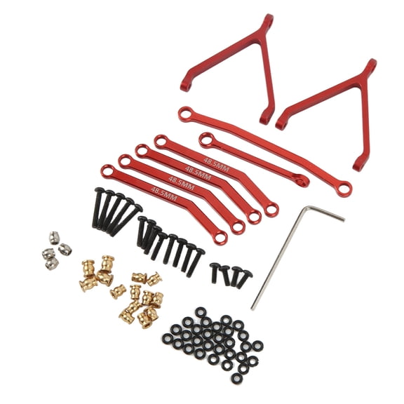 NFTIGB RC Metal Chassis Pull Rod Steering Rods Suspension Links Upgrade Parts for FMS FCX24 1/24 RC Crawler Car Red (1.9 in / 48.5 mm)
