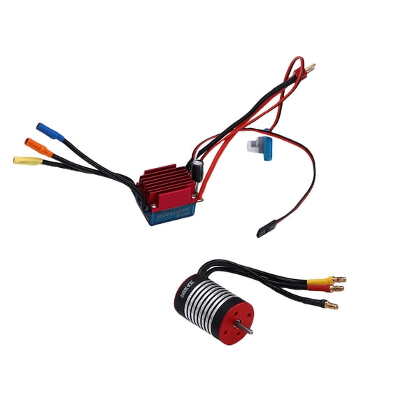 NFTIGB RC Motor ESC Set Water Proof 2838 Brushless Motor with 35A Brushless ESC for 1/14 1/16 1/18 RC Car (3800KV)