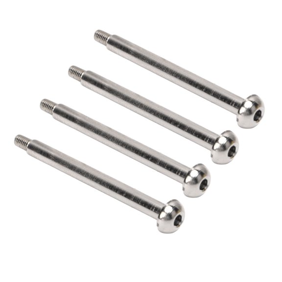NFTIGB RC Rear Lower Hinge Pin Steel Aluminum Alloy Replacement Parts with M3 Nut for ARRMA 1/7 1/8 Series RC Car Upgrades Silver 4 Pieces Set Perfect Fit