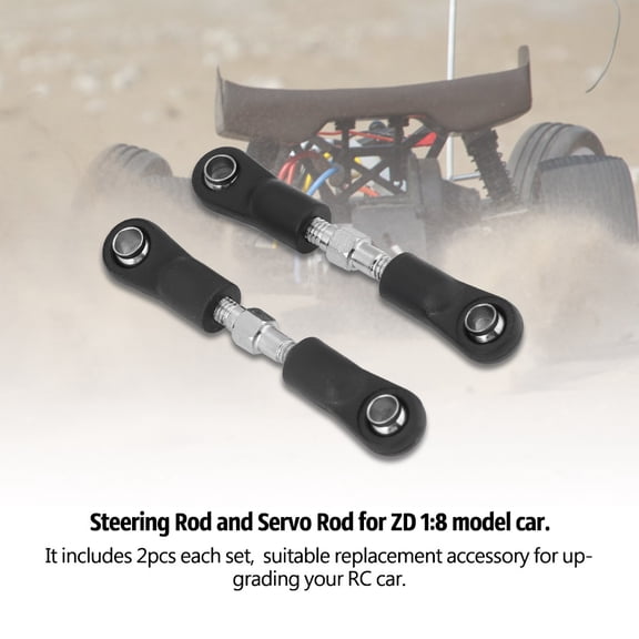 NFTIGB RC Servo Rod Linkage Turnbuckle Steering Tie Links 2pcs Set Durable Metal CNC Rods for ZD 1:16 Scale Remote Control Car (40mm / 1.57 inches, 45mm / 1.77 inches) Chassis Upgrade Parts