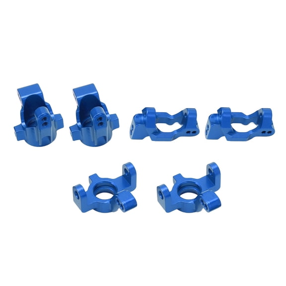 NFTIGB RC Steering Group Assembly Set Aluminum Alloy Car Upgrade Kit for Traxxas Latrax Teton 1/18 Blue Custom Replacement Parts Complete Accessories with Hardware Screws Bearings