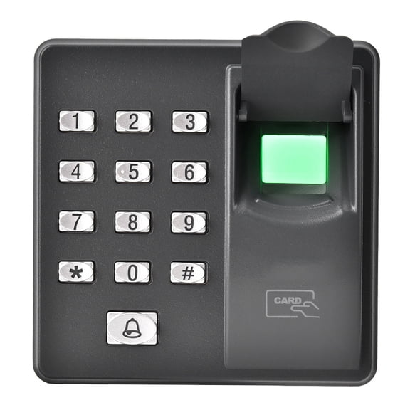 NFTIGB RFID Reader Biometrics Waterproof Fingerprint Door Access Control Smart Card ID 125Khz 13.56Mhz Support Offline Operation High Precision Optical Sensor ABS Plastics Construction