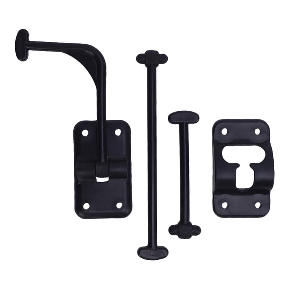 NFTIGB RV Entry Door Holder Secure Fixation 90 Degree Door Holder Catch Heavy-Duty ABS Latch T Style Replacement for Campervan Trailer Cargo Hatch Latch Holder, Black (15.00 x 12.00 x 3.00 Inches)