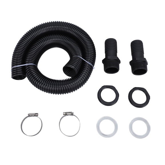NFTIGB Rain Barrel Hose Connector Kit 39.4 Inch Plastic Rain Barrel Diverter Linking Kit for Rainwater Collection System No Hole Opener Needed Outdoor Garden Supply