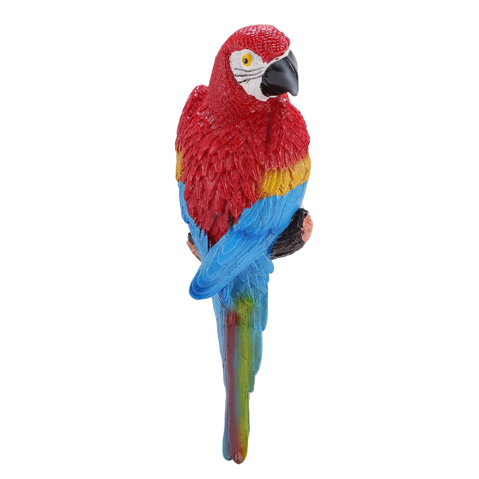 NFTIGB Realistic Hanging Parrot Wall Decoration Flat Back High Strength Resin Statue Figurine for Outdoor Lawn Garden Patio Decor, Left Side Red, 13.78 inches / 35.0 cm