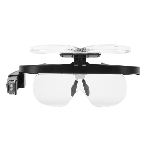 NFTIGB Rechargeable Head Magnifying Glasses with LED Light 2 Detachable Lenses Hands Free Head Mount Magnifier Glasses Loupe for Close Work, Reading, Crafts, Watch Repair, Sewing - 7.87 in / 20 cm