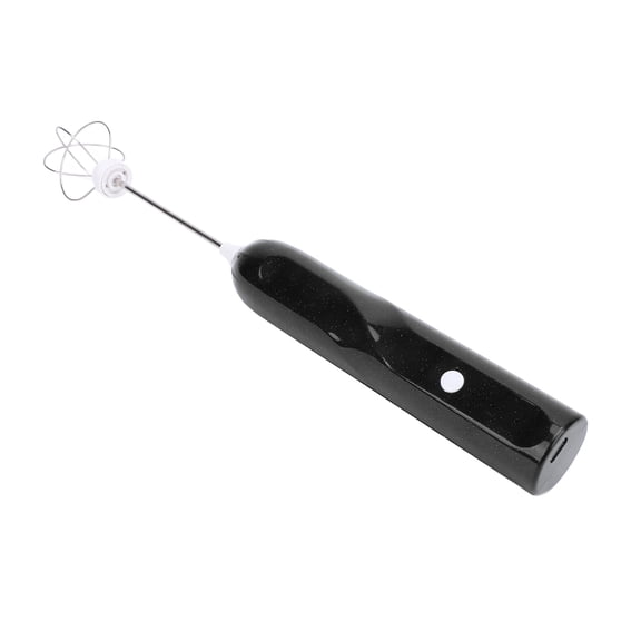 NFTIGB Rechargeable Milk Frother Handheld Wand, Electric Drink Mixer Foamer with 2 Whisk Attachments for Coffee, Lattes, and Egg Beating, Black (10.2 inches / 25.9 cm)