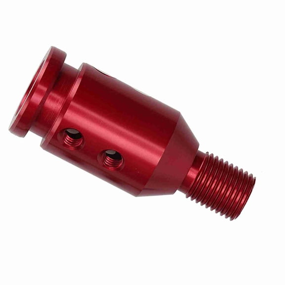 NFTIGB Red Universal Car Shift Knob Adapter for Non Threaded Shifters 12x1.25 Aluminum Gear Stick Shifter Adapter with Hardware (2.76 inches / 7 cm)